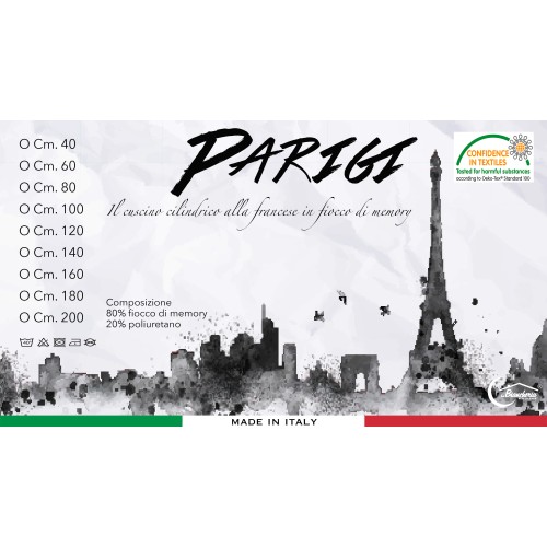 PARIS PILLOW zylindrische lange röhrenförmige Querstange im französischen Stil in 4 GRÖSSEN