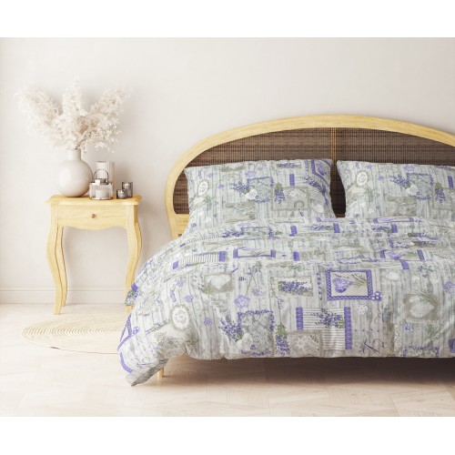LAVENDER PROVENÇAL CHÉRIE duvet cover in pure cotton made in Italy