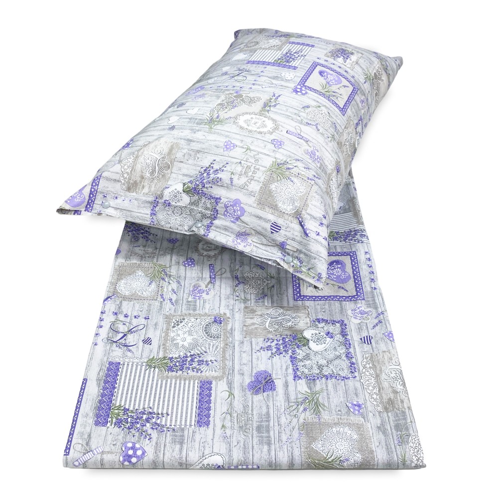 LAVENDER PROVENÇAL CHÉRIE duvet cover in pure cotton made in Italy