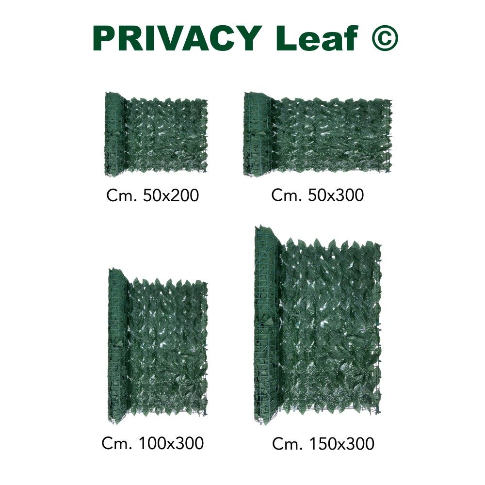 Privacidad Seto LEAF Hojas artificiales de imitación para paredes y balcones Desglose de privacidad ornamental