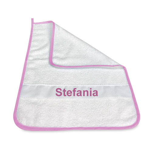TOALLA FRED ASILO ribeteada en COLOR LISO Bordada y personalizada con nombre