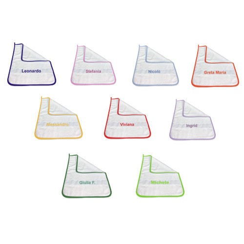 ASCIUGAMANO FRED ASILO bordato in TINTA UNITA Ricamato e Personalizzato con Nome