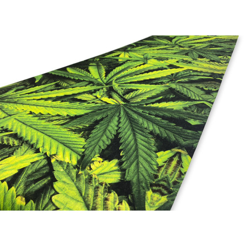 RUG Kitchen Runner Non-slip Runner Green Leaves Marijuana Made in Italy