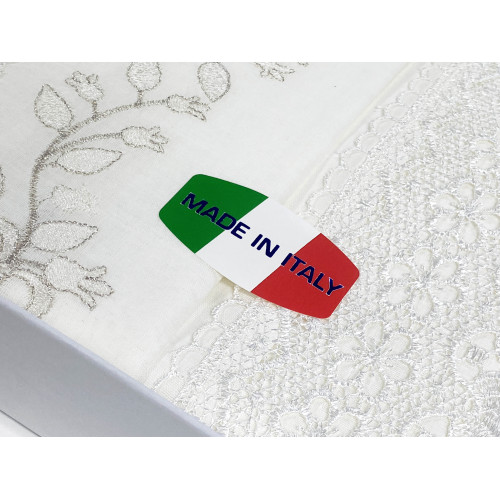 DRAP Avec DENTELLE MACRAMÉ DOUBLE CRÈME Made in Italy IDEA BRIDE