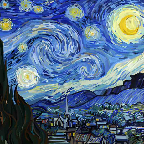 Quilted bedspread Van Gogh...