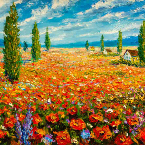 Colcha acolchada Cuadros de diseño Amapolas Monet Doble