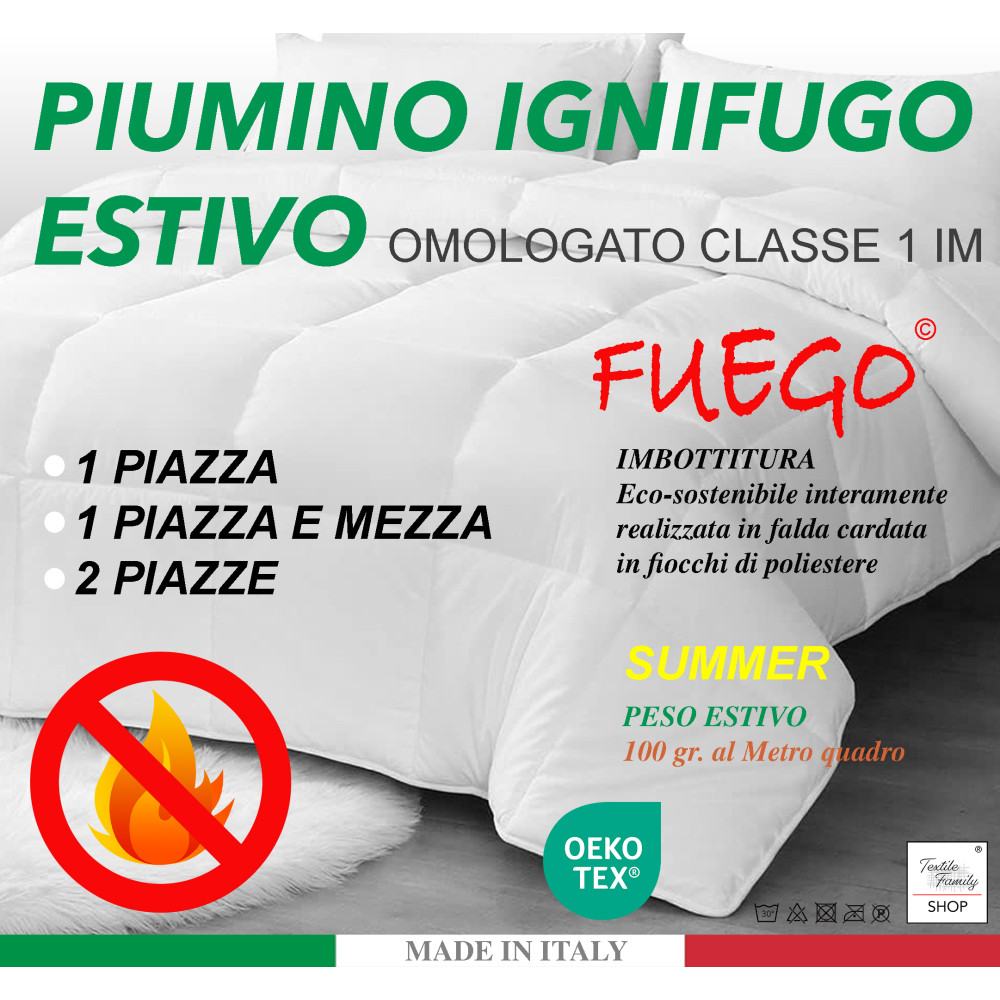PLUMÍFERO SINTÉTICO DE VERANO IGNÍFUGO Ignífugo Made in Italy HOMOLOGADO