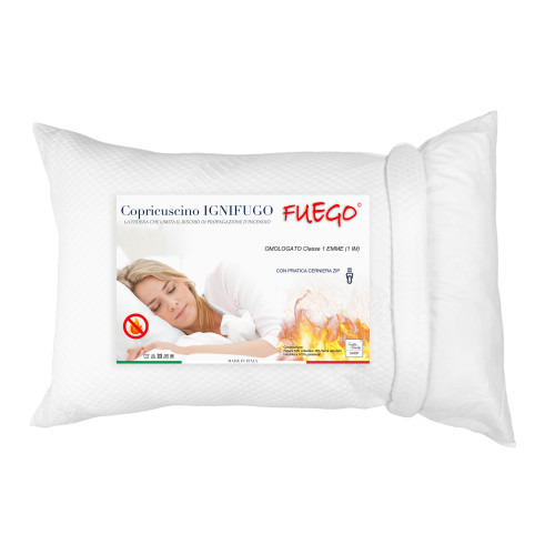 FUNDA DE ALMOHADA Funda de almohada ignífuga Made in Italy