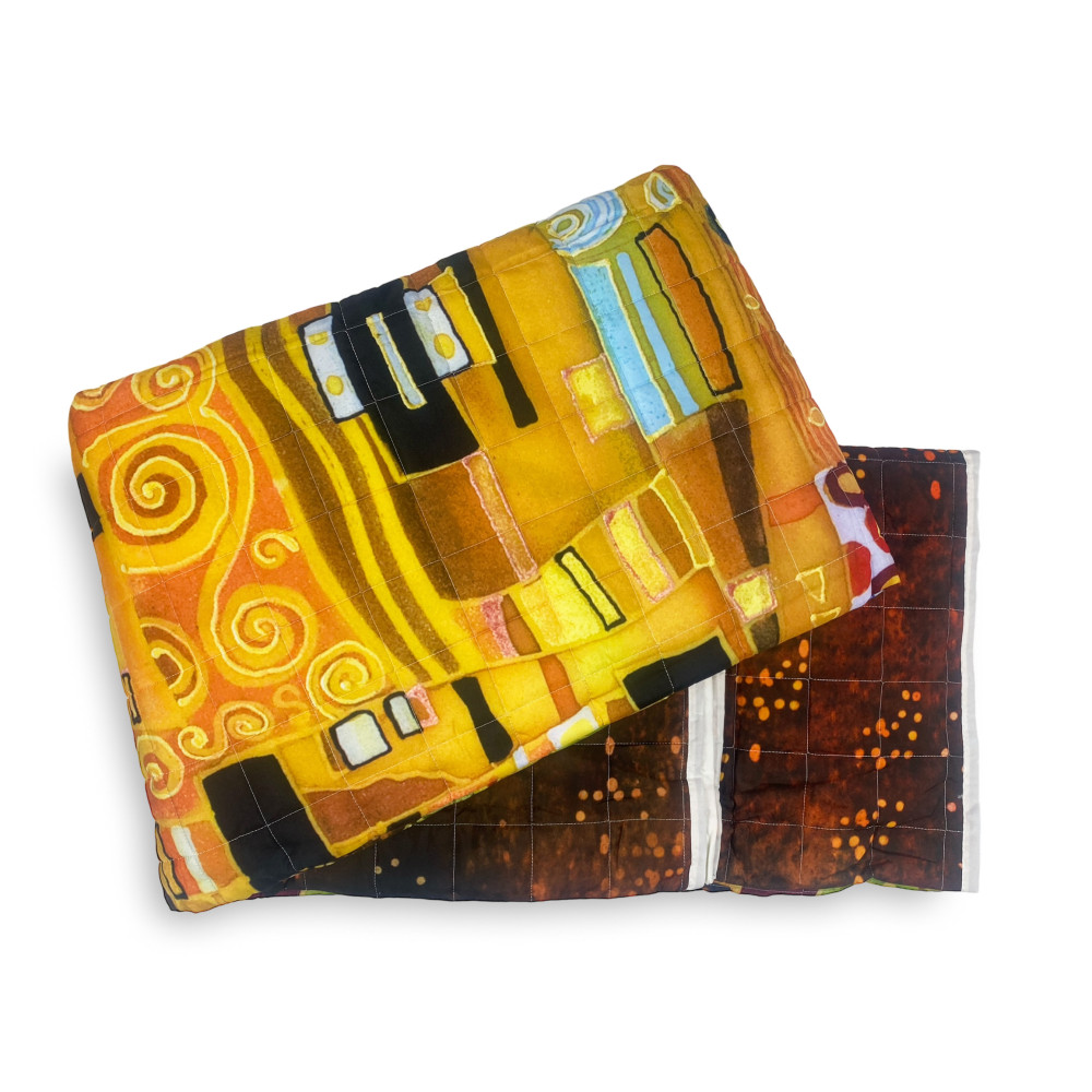 Couvre-lit matelassé Tableaux Klimt le Double Baiser