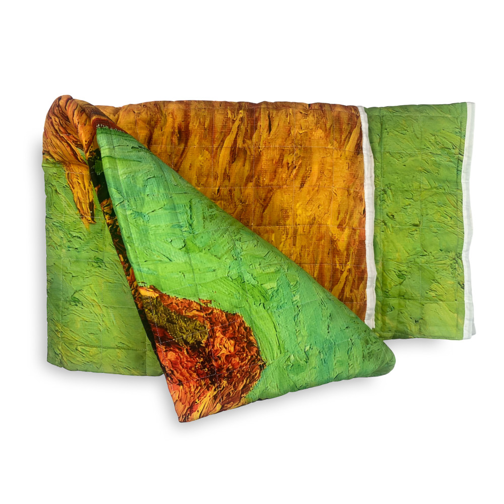 Colcha acolchada Cuadros Van Gogh Jarrón doble girasoles