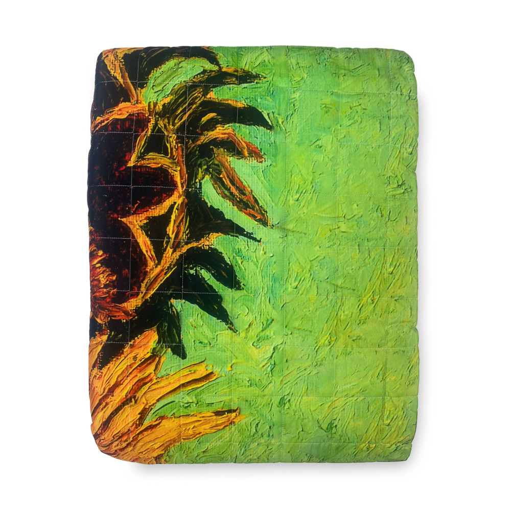 Colcha acolchada Cuadros Van Gogh Jarrón doble girasoles