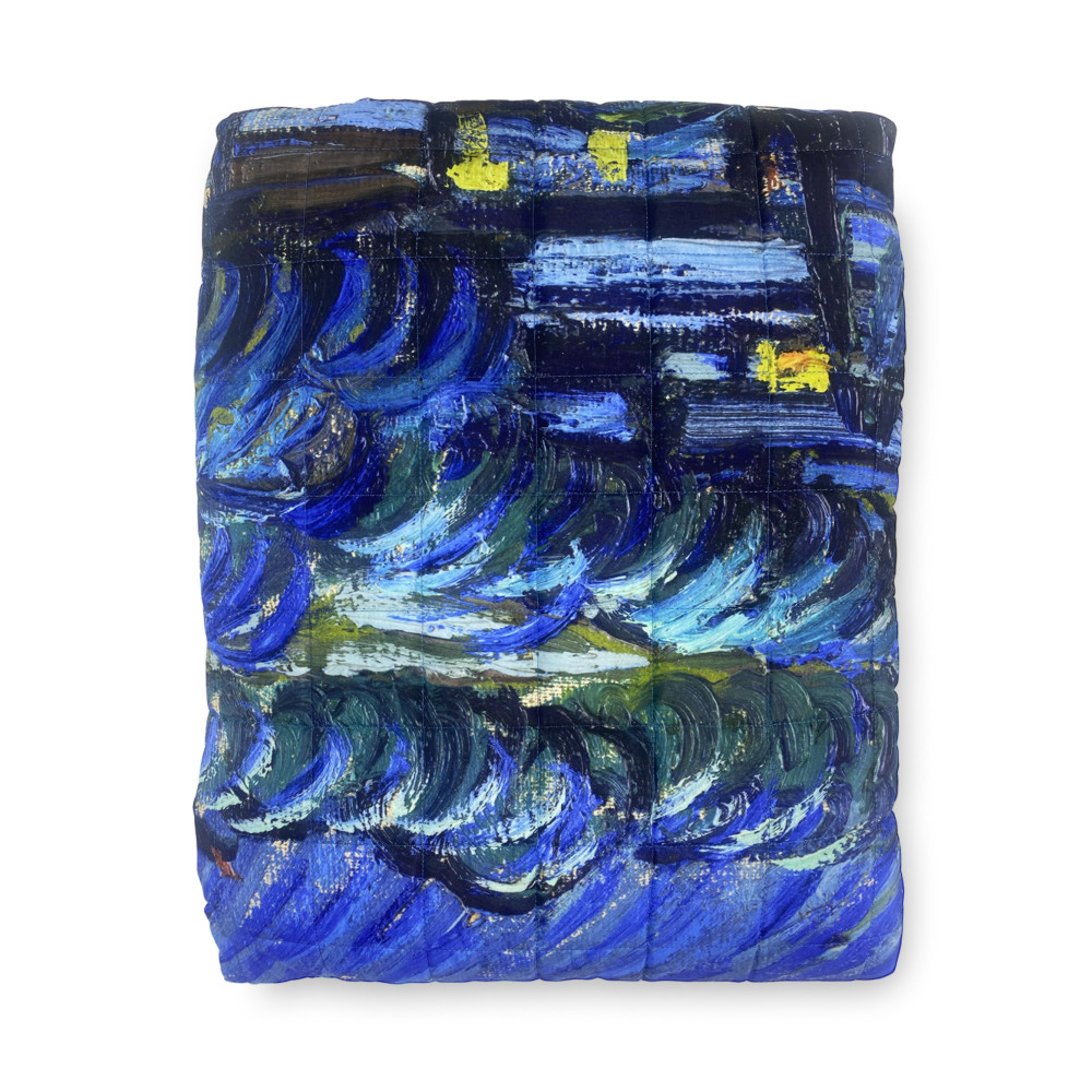 Colcha acolchada Van Gogh Azul Cuadros Dobles