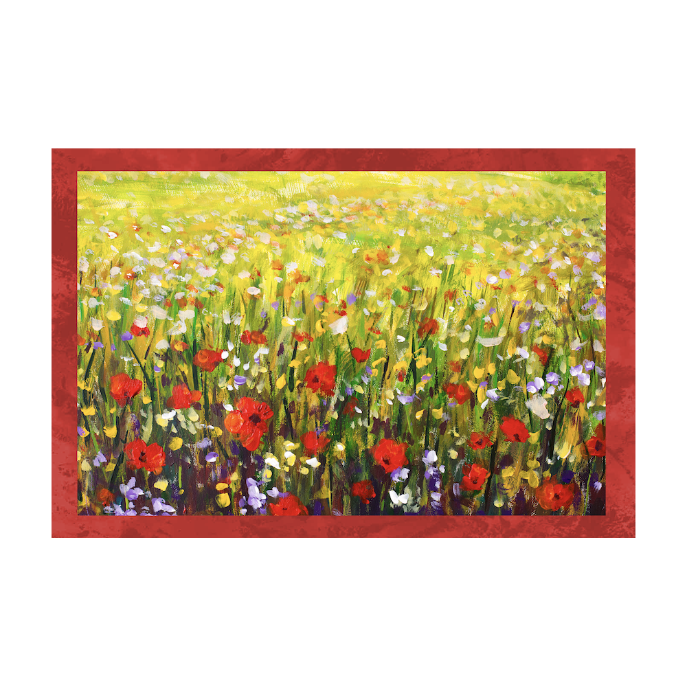 LOT DE 6 torchons PEINTS EN PUR COTON IMPRIMÉ EN HAUTE DÉFINITION MAXI