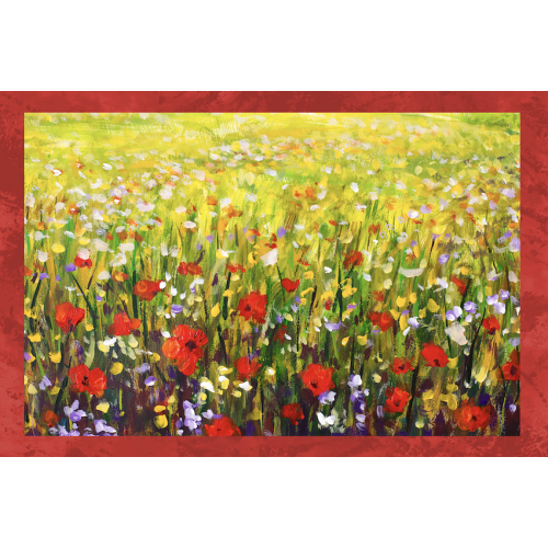 SET 6 STÜCK Geschirrtuch QUADRI D'AUTORE aus reiner Baumwolle, bedruckt in HIGH definition Größe MAXI