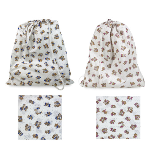 SAC DE MATERNELLE Pierino taille LARGE MAXI cm. 45x60 Sweet Bear Design