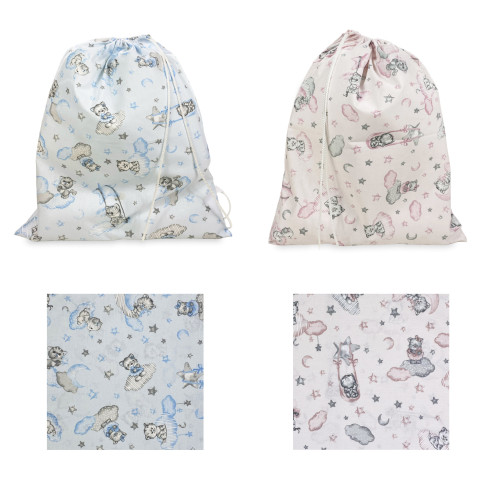 SAC DE MATERNELLE Pierino taille LARGE MAXI cm. 45 x 60 chaton dessin