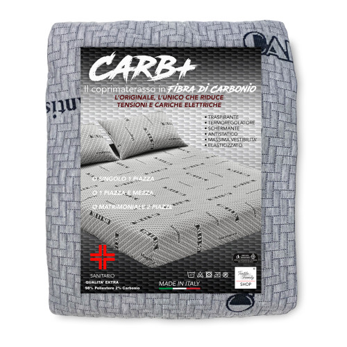 CARB PLUS mattress cover in CARBON fiber Antistatic