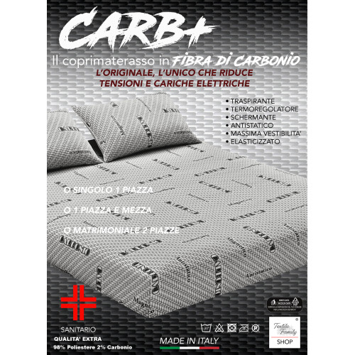Housse de matelas CARB PLUS en fibre de carbone antistatique