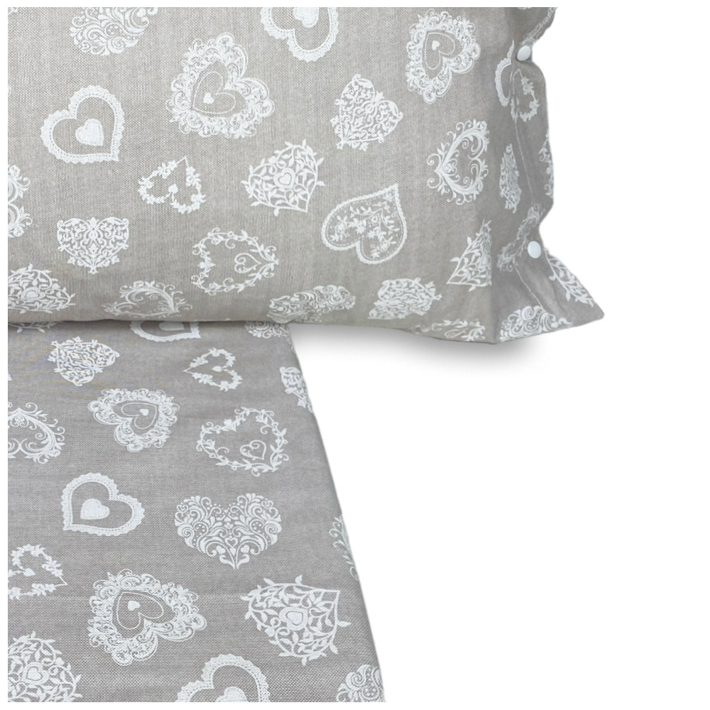 Housse de couette tyrolienne dis. MIROS WHITE Mountain Heart AVEC TAIE D’OREILLER MRSBCO Meubles