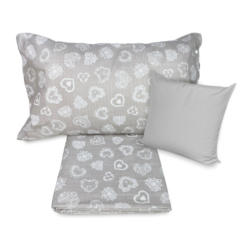 Housse de couette tyrolienne dis. MIROS WHITE Mountain Heart AVEC TAIE D’OREILLER MRSBCO Meubles