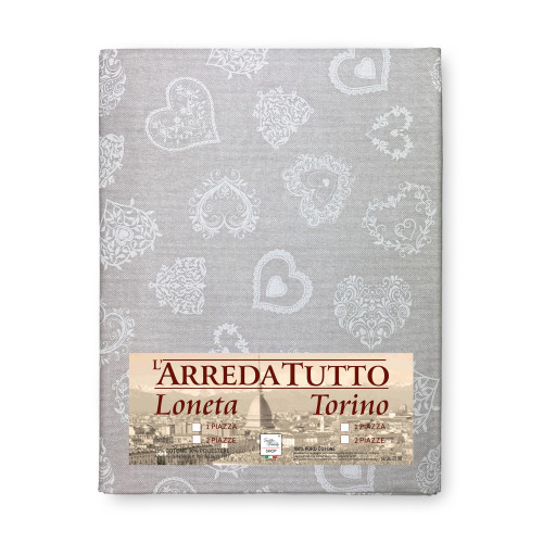 COPRITUTTO Copritutto Gran Foulard BEDSHELL Funda de sofá FABRIC HEART Blanco