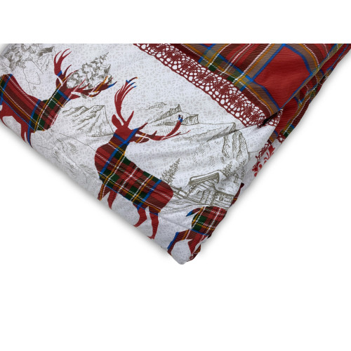 RED TYROLEAN LANZO BOW © QUILTED BEDSPREAD Made in Italy