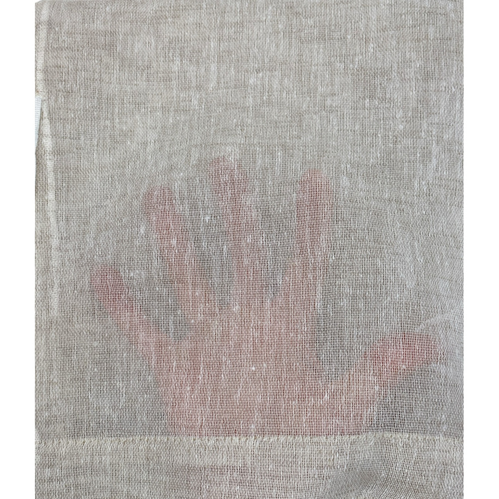 PAR DE VIDRIO MODERNO cortina SISI cm 70 de ancho Ajustable con CORDÓN BEIGE