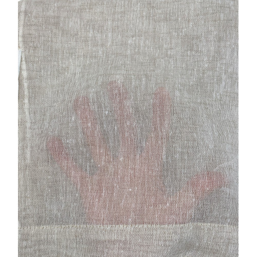 PAIR OF MODERN GLASS SISSI curtain cm 70 wide Adjustable with BEIGE CORD