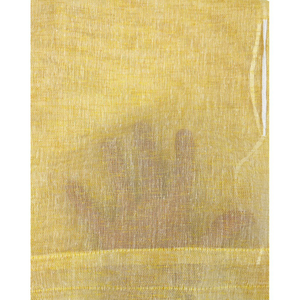 PAIR OF MODERN GLASS SISSI curtain cm 70 wide Adjustable with YELLOW CORD