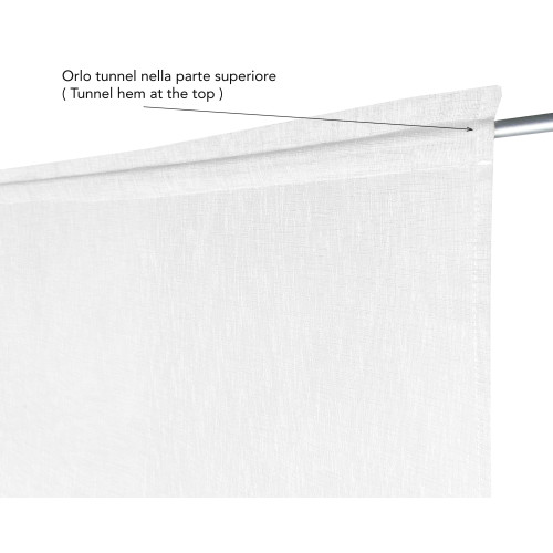 PAIR OF MODERN GLASS SISSI curtain cm 70 wide Adjustable with YELLOW CORD