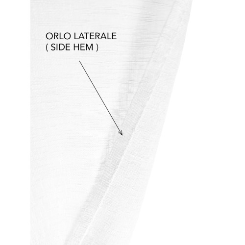 PAAR SISSI MODERN GLASS Vorhänge cm 70 breit Verstellbare Kordel GRAU