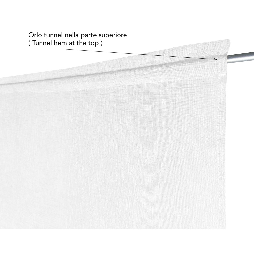 PAIR OF MODERN GLASS SISSI curtain cm 70 wide Adjustable with PINK Cord