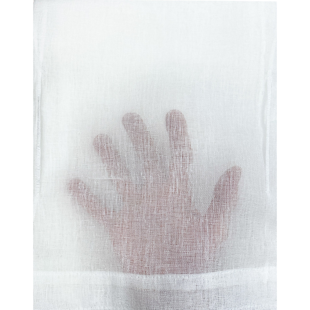 PAIRE DE RIDEAUX SISSI MODERN GLASS de 70 cm de large Ajustable avec cordon BLANC