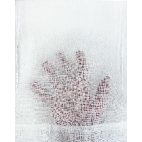 PAIR OF MODERN GLASS SISSI curtain cm 70 wide Adjustable with WHITE Cord