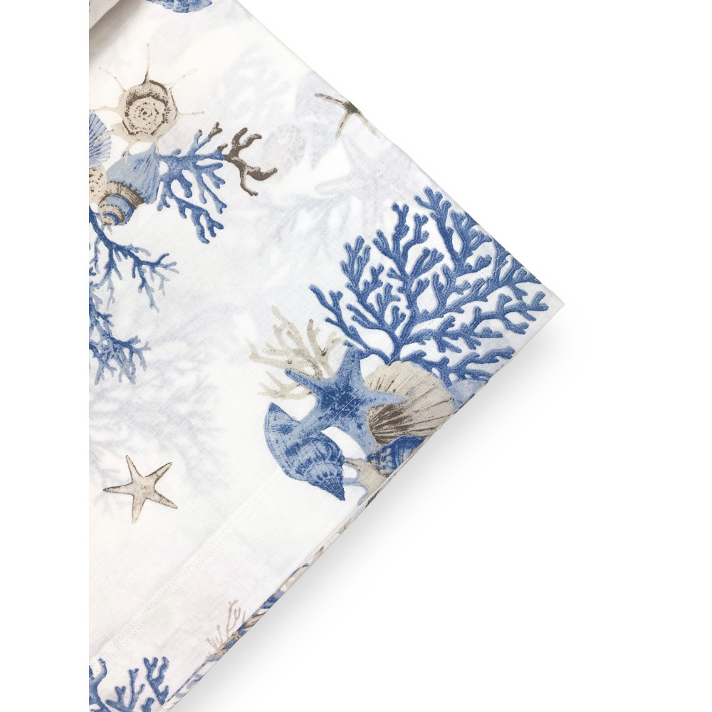 SET MARE Sábanas Mare Coralli Azzurro en puro algodón