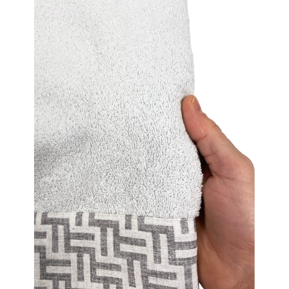 SET towels with FASHION Grey border in pure cotton Made in Italy
