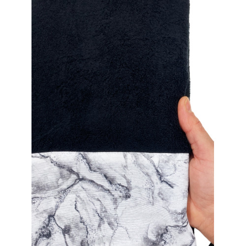 Ensemble de serviettes avec bord en marbre en pur coton Made in Italy