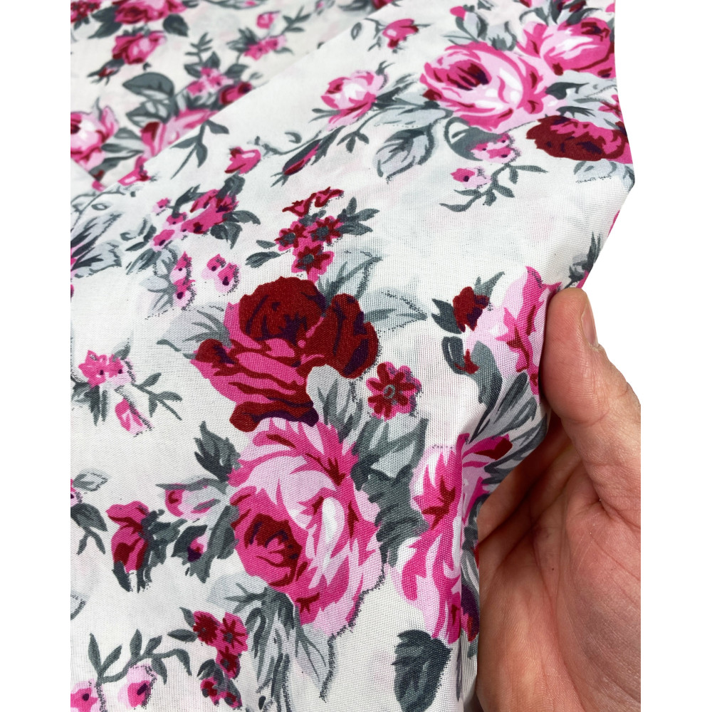 SHEET SET in soft microfiber FIORELLINO Rosa Double 2 SQUARES no iron