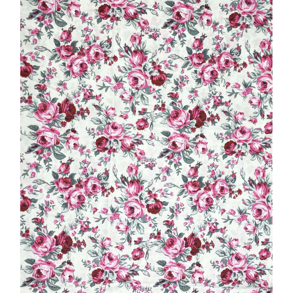 SHEET SET in soft microfiber FIORELLINO Rosa Double 2 SQUARES no iron