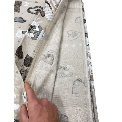 BEZUG Copritutto GRAN SCARF Tagesdecke SOFA BEZUG Stoff MIROS HOLLY BEIGE