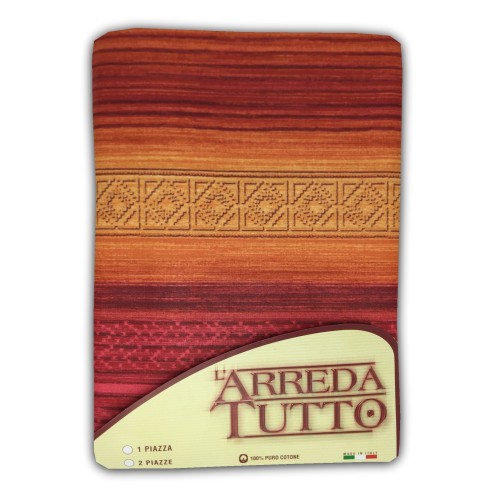 TELO ARREDO COPRITUTTO GRAN FOULARD COPRILETTO COPRIDIVANO  TESSUTO INCAS BORDEAUX