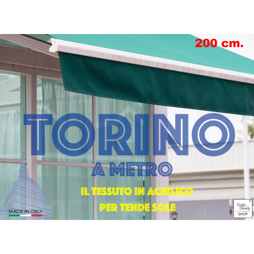 Tela de balcón de jardín exterior TORINO en acrílico altura 2 metros cm. 200 LÍNEAS PARES