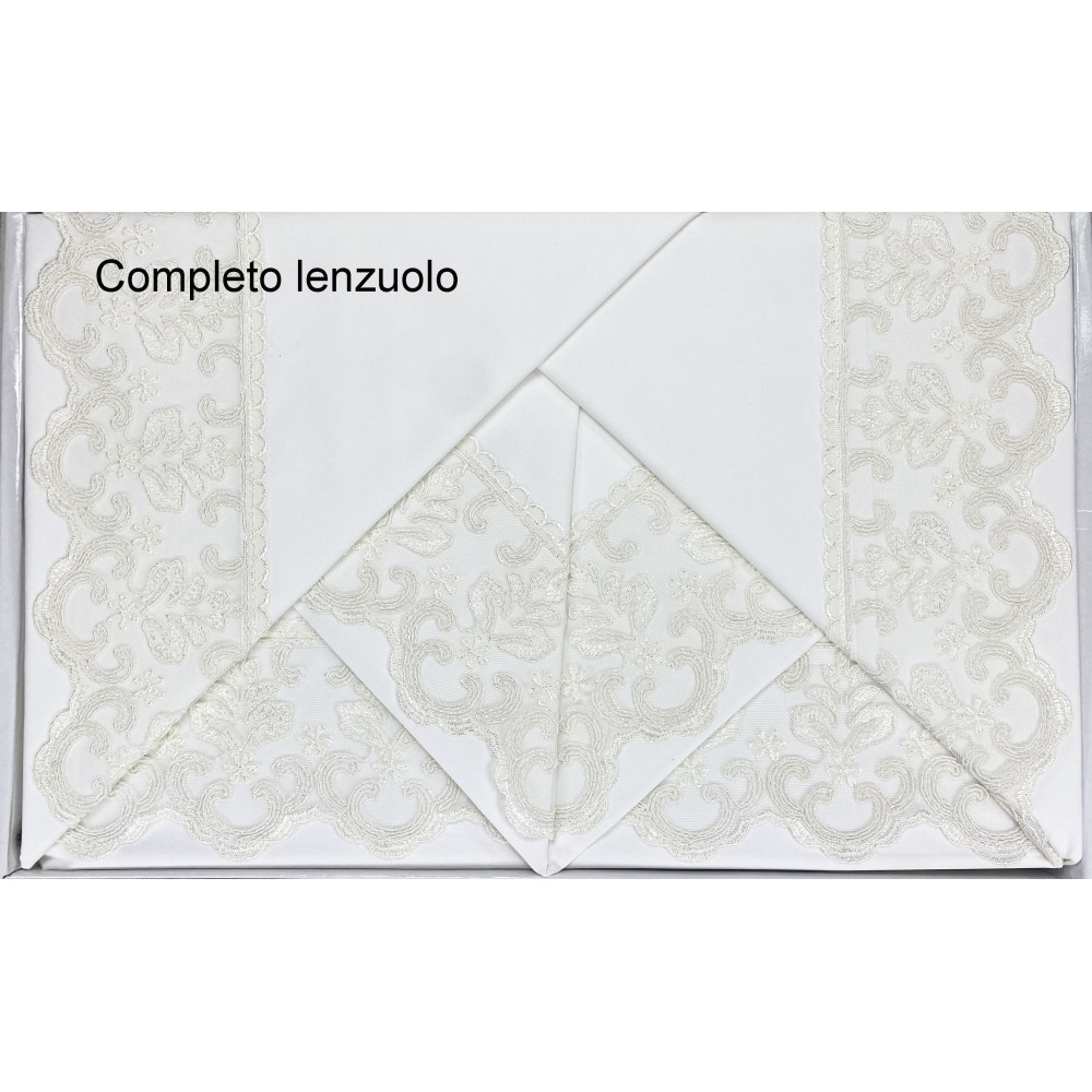 STEFY SATCHEL finished with Macramé Lace DOUBLE sheet and BEDSPREAD bridal idea