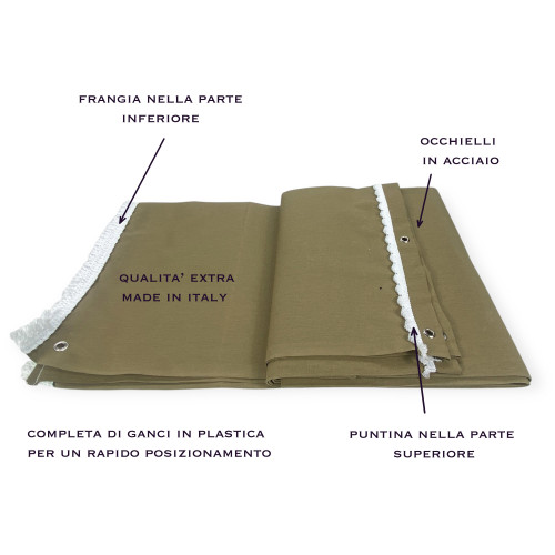 TENDA SOLE DA esterno GIARDINO balcone AVANA Unito in Acrilico CONFEZIONATA in 6 Misure