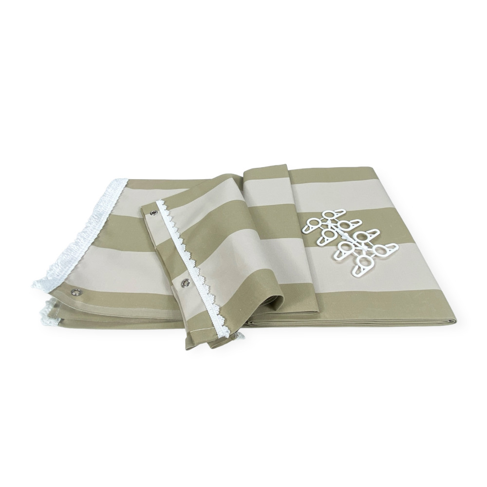 TOLDO DE EXTERIOR BALCÓN DE JARDÍN RAYA BEIGE en Acrílico EMPAQUETADO en 6 tamaños
