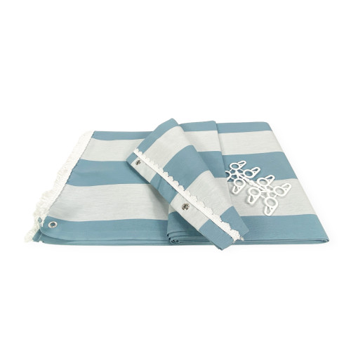 OUTDOOR AWNING GARDEN BALCONY RIGA PARI AZZURRO in Acrylic PACKAGED in 6 Sizes