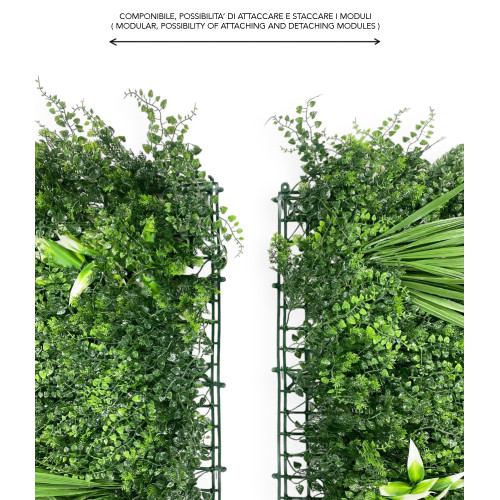 SIEPE Decorativa da Parete Finta Artificiale a Foglie per Muri e Balconi Ornamentale da Interno e da esterno Bolivia