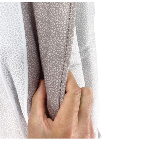 Solid beige bedspread with dotted design