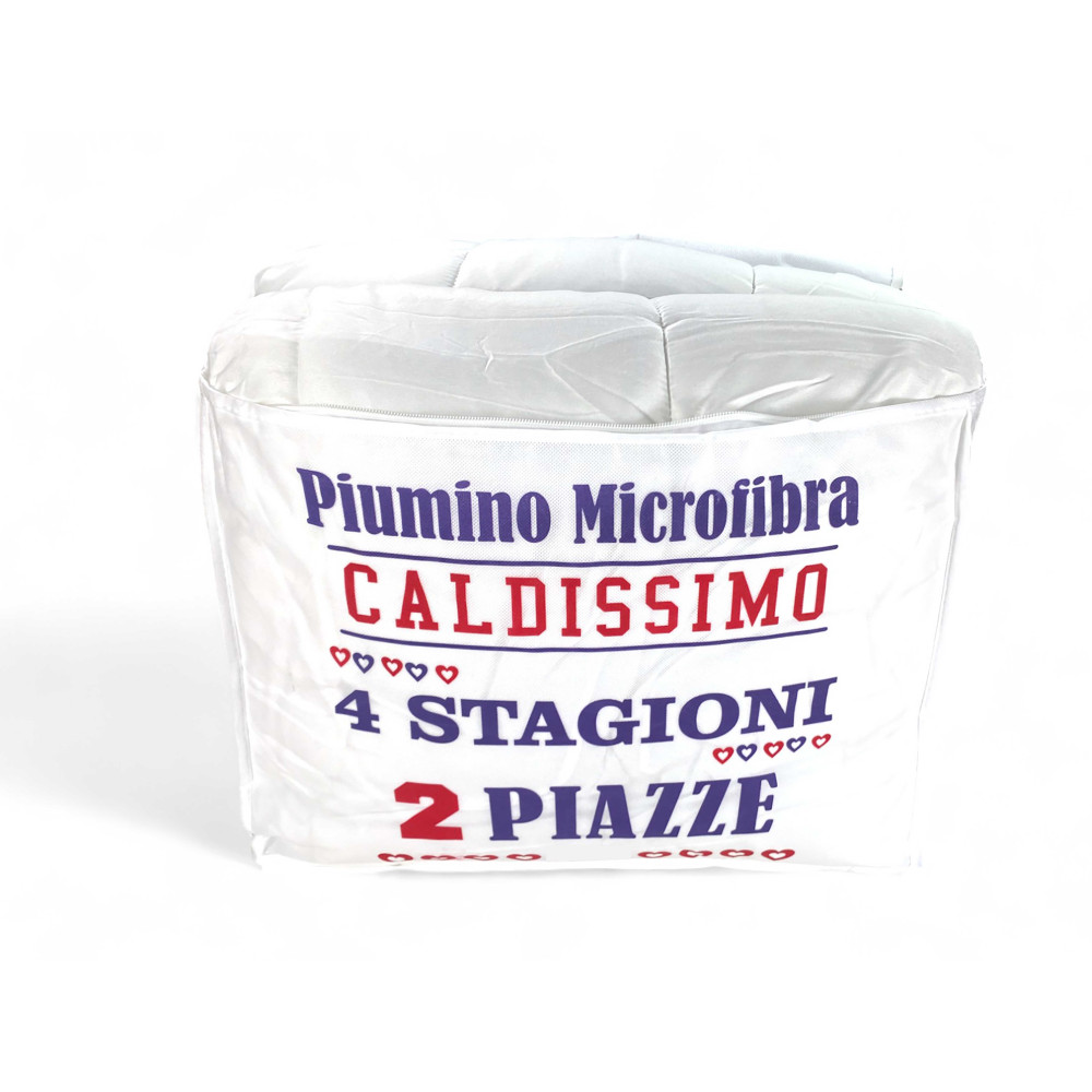 PIUMINO Letto ANALLERGICO Quattro 4 Stagioni Soffice e Morbido Number Four