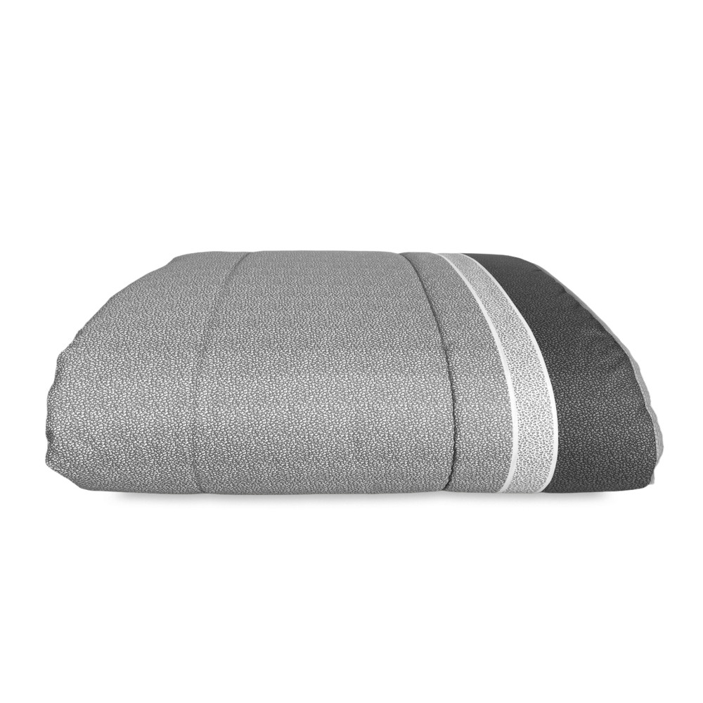 QUILTED BEDSPREAD WITH DOTTED BOW © Grey Made in Italy